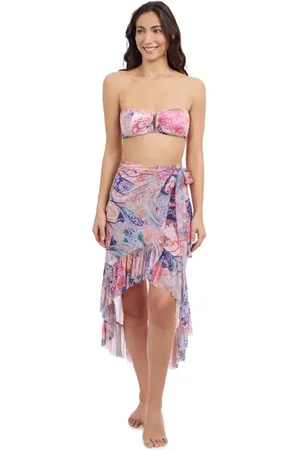 gottex Karma High Low Wrap Skirt With Ruffle Details in at Nordstrom, Size Medium