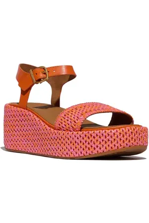 FitFlop PlatFForms Woven Ankle Strap Wedge Sandal in at Nordstrom, Size 11