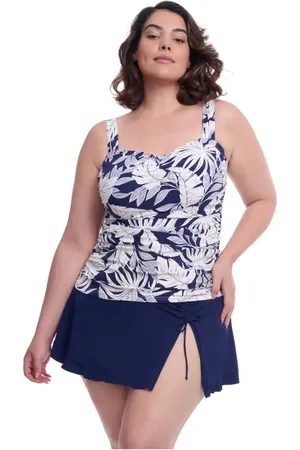 gottex Malaya Full Figure Center Ruched Tankini Swim Top in at Nordstrom, Size 18W
