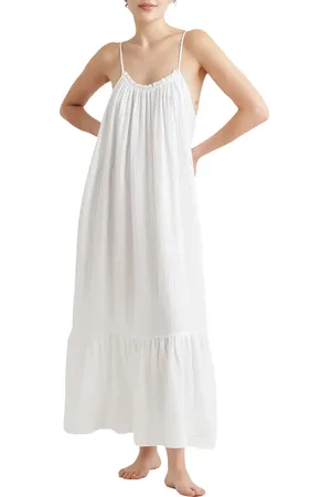 Papinelle Ashley Strappy Cotton Gauze NIghtgown in at Nordstrom, Size Xx-Large