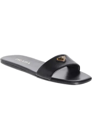 Prada Triangle Logo Slide Sandal in at Nordstrom, Size 5Us