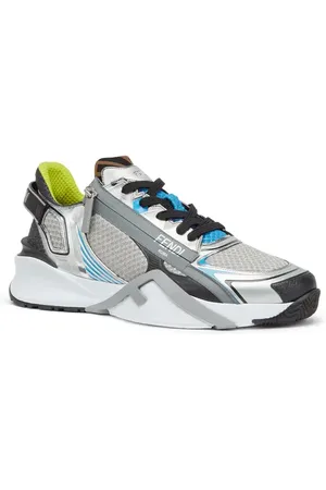Fendi Flow Sneaker in Silver /Nero at Nordstrom, Size 9Us