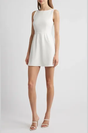 French Connection Whisper Boatneck Minidress in at Nordstrom, Size 14