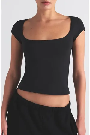 SKIMS Scoop Neck Cotton Blend Jersey T-Shirt in at Nordstrom, Size X-Large