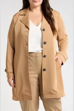 BAGATELLE Belted Coat in at Nordstrom, Size 3X