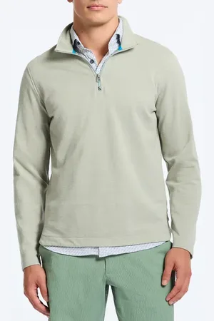 Robert Graham Hobson Quarter Zip Pullover in at Nordstrom, Size Medium