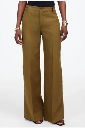 Madewell Zoe Relaxed Wide Leg Linen Pants in at Nordstrom, Size 00