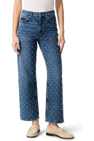 RAG&BONE Clip Dot High Waist Relaxed Straight Leg Jeans in at Nordstrom, Size 23
