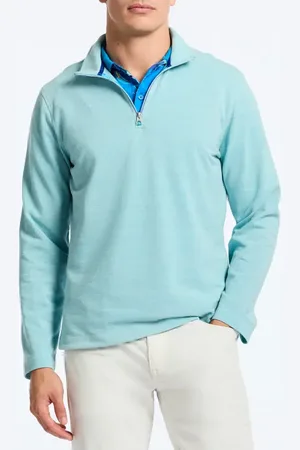 Robert Graham Hobson Quarter Zip Pullover in at Nordstrom, Size Xx-Large