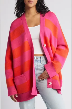 Dressed in Lala Love You Sorbet Stripe Cardigan in at Nordstrom, Size Small