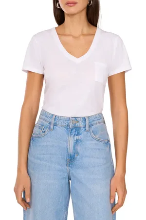Vince Camuto V-Neck Pocket T-Shirt in at Nordstrom, Size Large