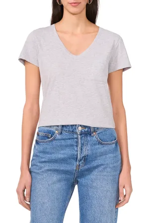 Vince Camuto V-Neck Pocket T-Shirt in at Nordstrom, Size Large
