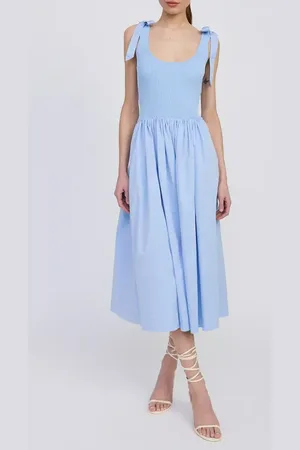 En Saison Wren Mixed Media Midi Sundress in at Nordstrom, Size Medium
