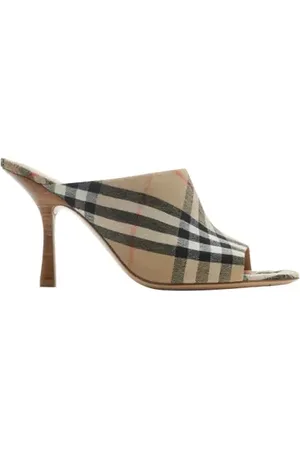 Burberry Check Mews Mules in at Nordstrom, Size 35