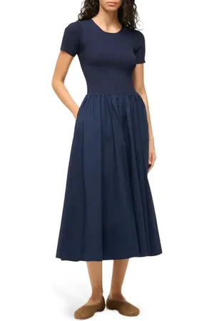 Staud Laroquette Mixed Media Maxi Dress in at Nordstrom, Size X-Small