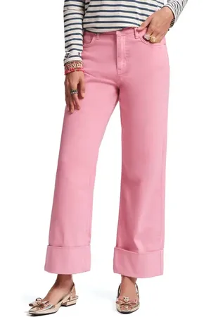 FRANCES VALENTINE Smarty Cuffed Jeans Solid Denim in at Nordstrom, Size 6