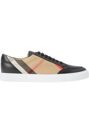 Burberry House Check and Leather Sneakers in at Nordstrom, Size 35