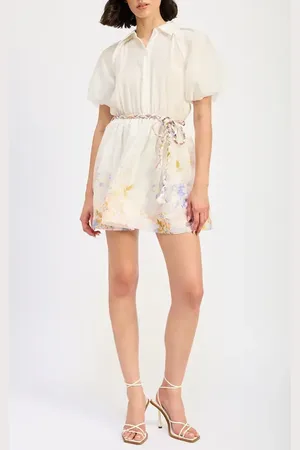 En Saison Taylorann Puff Sleeve Minidress in at Nordstrom, Size X-Small