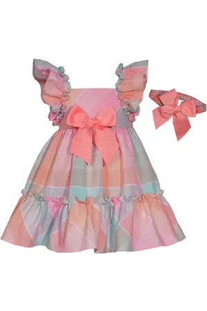 Iris & Ivy Flutter Sleeve Party Dress & Headband Set in at Nordstrom, Size 18M