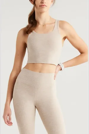 Zella Renew M??lange Support Crop Tank in at Nordstrom, Size X-Small