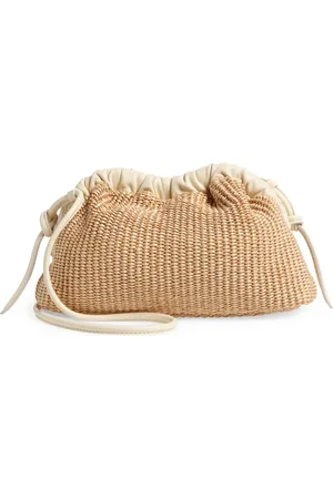 Mansur Gavriel Mini Cloud Woven Raffia Clutch in at Nordstrom