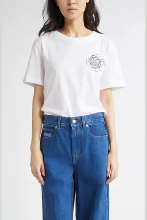 Marni Rhinestone Embellished Cotton T-Shirt in at Nordstrom, Size 2 Us