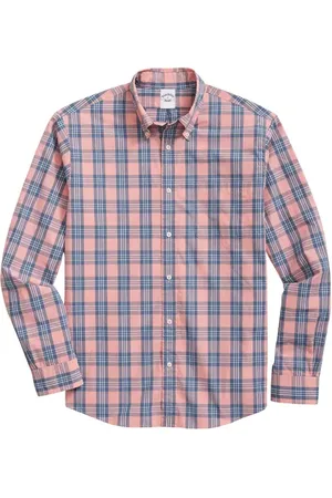 Brooks Brothers Plaid Cotton Oxford Cloth Button-Down Shirt in at Nordstrom, Size Small