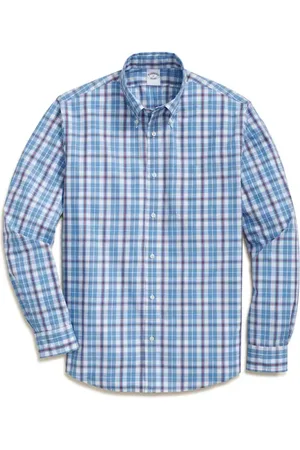 Brooks Brothers Plaid Cotton Oxford Cloth Button-Down Shirt in at Nordstrom, Size Small
