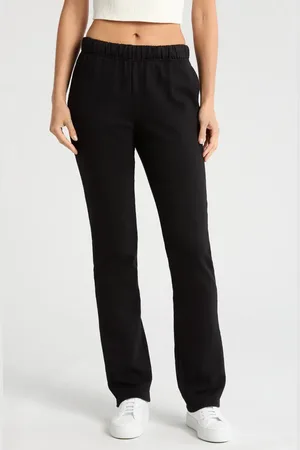 GOOD AMERICAN Straight Leg Cotton Fleece Sweatpants in at Nordstrom, Size X-Large