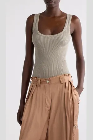DRIES VAN NOTEN Topaz Rib Cotton Sweater Tank in at Nordstrom, Size Medium