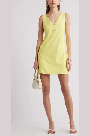 Open Edit Sleeveless Linen Blend Minidress in at Nordstrom, Size X-Large