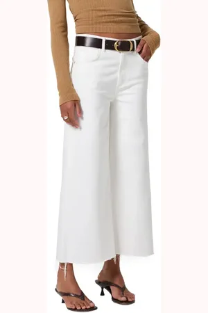 Citizens of Humanity Lyra Raw Hem High Waist Crop Wide Leg Jeans in at Nordstrom, Size 23P