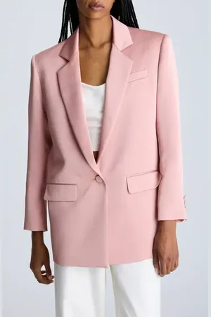 Kenneth Cole One-Button Satin Twill Blazer in at Nordstrom, Size Large