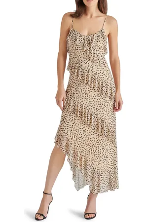 Steve Madden Aida Animal Print Ruffle Dress in at Nordstrom, Size Medium