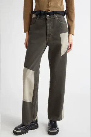 ECKHAUS LATTA Colorblock Wide Leg Jeans in at Nordstrom, Size 28