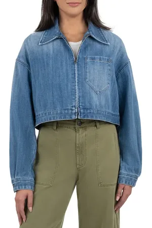 Kut From The Kloth Luna Oversize Crop Denim Jacket in at Nordstrom, Size Large