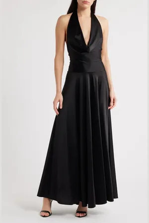 Delfi Adora Halter Satin Gown in at Nordstrom, Size X-Small