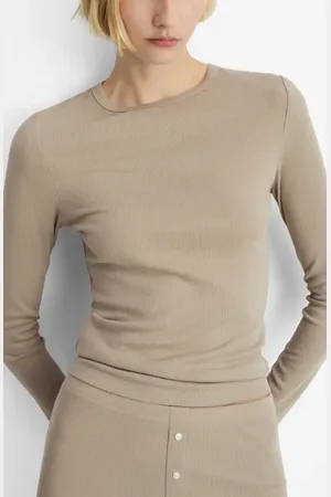 MANGO Rib Long Sleeve T-Shirt in at Nordstrom, Size Medium