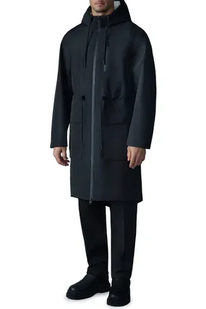 Mackage Broden-Z Long Hooded Raincoat in at Nordstrom, Size 42