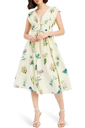 En Saison Ashley Floral Print Sleeveless Midi Dress in at Nordstrom, Size X-Small Regular