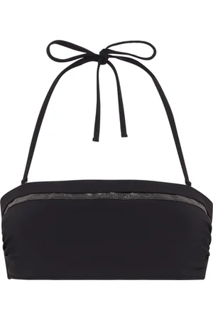 Brunello Cucinelli Bikini bandeau top with monili in at Nordstrom, Size 48 It