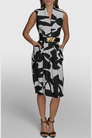 Donna Karan Belted Sleeveless Sheath Dress in at Nordstrom, Size 10