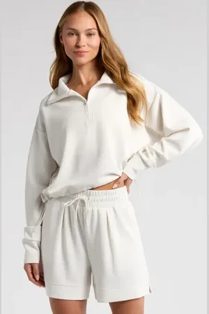 Zella Ultra Soft Scuba Knit Half Zip Pullover in at Nordstrom, Size X-Large