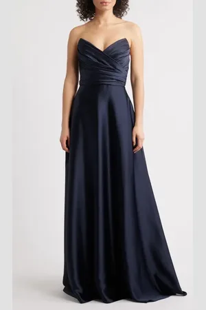 Amsale Strapless Satin Gown in at Nordstrom, Size 6