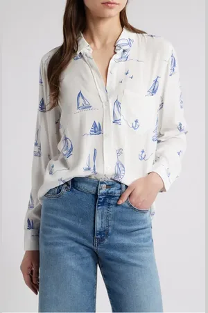 Rails Kathryn Sailboat Print Button-Up Shirt in at Nordstrom, Size Small