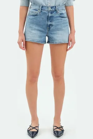 Danny Daze Troublemaker High Waist Denim Shorts in at Nordstrom, Size 28