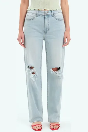 Danny Daze 1999 Ripped High Waist Straight Leg Jeans in at Nordstrom, Size 29