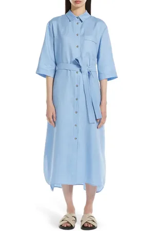 Max Mara Salute Linen Shirtdress in at Nordstrom, Size 0