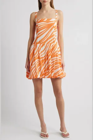 Du Paradis Prunella Bubble Hem Cotton Minidress in at Nordstrom, Size X-Small