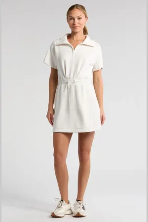 Zella Ultrasoft Scuba Knit Quarter Zip Dress in at Nordstrom, Size X-Large